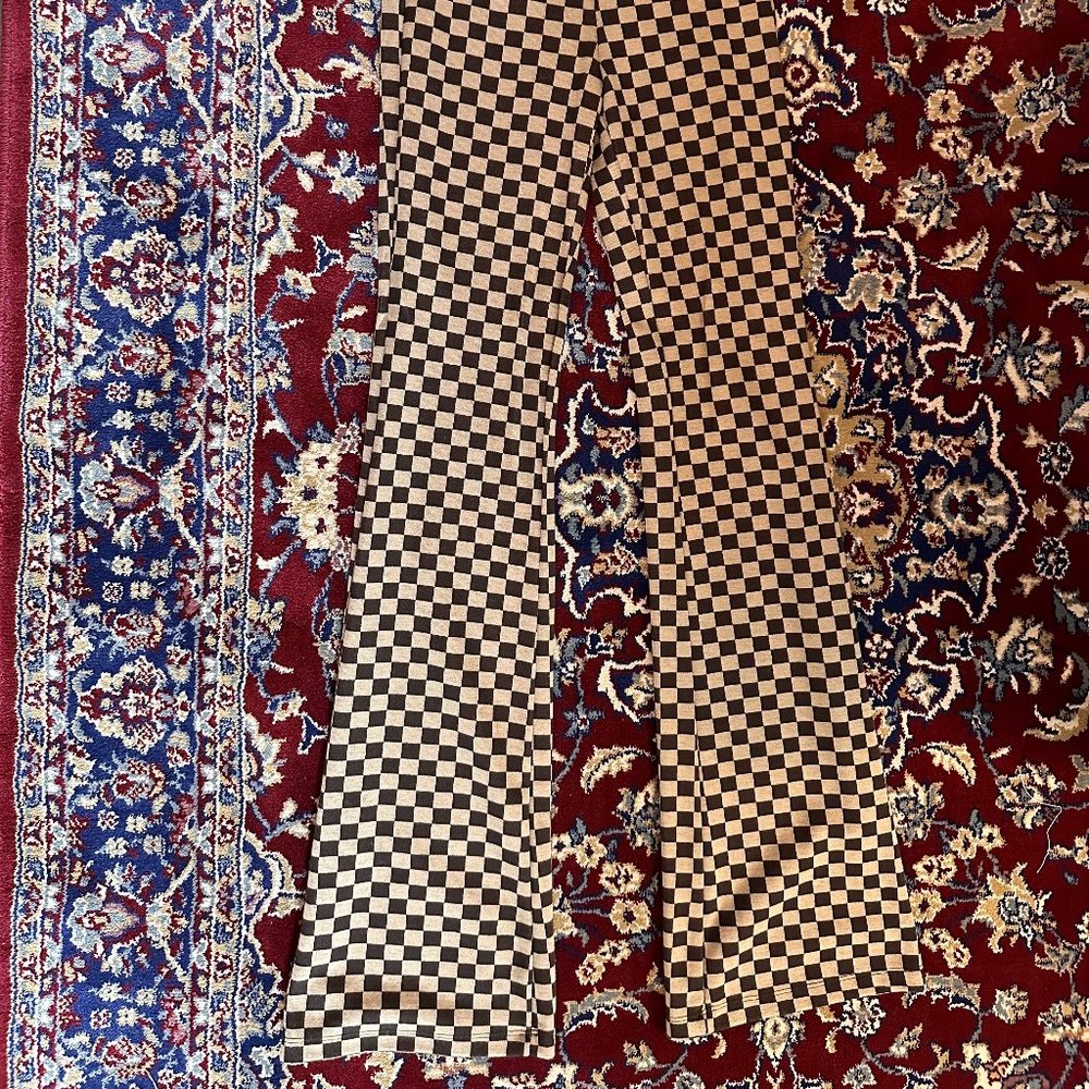 Flare Checkered Legging Pants